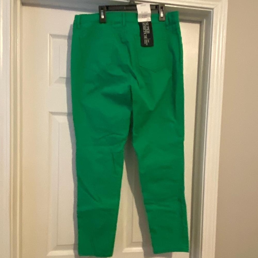 crown & ivy Bright Green Straight Fit Chinos - Picture 3 of 3
